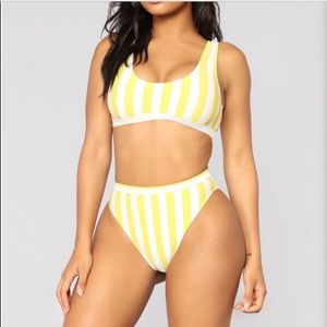 Madrid striped bikini set